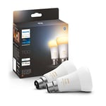 Philips Hue White Ambiance Smart Light Bulb Triple Pack LED [B22] with Bluetooth - 1100 Lumen. Works with Alexa, Google Assistant and Apple Homekit.