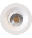 FR95 downlight med tilt (Isosafe), 6W LED, 2700K, inkl dimbar driver, IP44