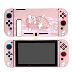 Tpu Pink Steambread - Coque De Protection Fendue Du Mystérieux Bouddha, Support Noir Pour Console Nintendo Switch Et Joystick