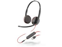 Poly Blackwire C3225 - 3200 Series - headset - på örat - kabelansluten - USB, 3,5 mm kontakt - ljudisolerande