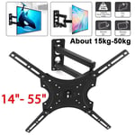 Tilt Swivel Flat Plasma LCD LED 14"- 55" TV Wall Mount  Bracket Shelf Strong UK