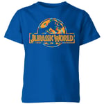 Jurassic Park Logo Tropical Kids' T-Shirt - Blue - 3-4 Years - Blue