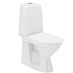 Ifö Spira toilet, uden skyllekant, rengøringsvenlig, inkl. toiletsæde, hvid