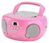 Groov-e Boombox CD Player with Radio - Pink