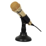 Qiandeng Microphone, microphone à condensateur professionnel de 3,5 mm, microphone d'enregistrement avec support de micro pour karaoké, youtube, msn, facebook, skype en ligne discutant, jeu, podcastin