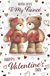 FIANCE VALENTINE'S CARD Quality Valentines Day Cute Bears Design
