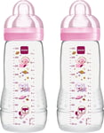 Easy Active Baby Bottle with Fast Flow  Teats Size 3, Twin Pack of Baby Bottles,