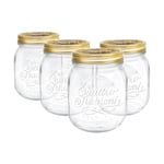 Quattro Stagioni Glass Preserving Jars 700ml Clear Pack of 4
