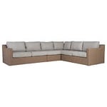 Atleve Pacific hörnsoffa konstrotting seagrass och dynor tyg beige 321x249 cm