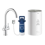 Grohe 30058001 Red Duo Instant Boiling Water Tap and M Size Boiler - CHROME
