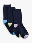 John Lewis Heel and Toe Cotton Blend Socks, Pack of 3