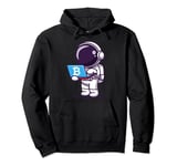 Astronaut buying ticket to the moon with BTC Bitcoin Pullover Hoodie