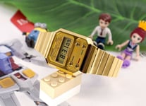 Casio A100WEG-9A Vintage Collection Gold Ion Plated Digital Retro Classic Watch