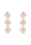 Jasmine Flower Triple Drop Earrings Rosegold