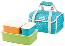 Thermos Family Fresh Lunch Box Blue Dot Djf-4001 D-Bl Japan Import