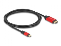 Delock USB Type-C zu HDMI Kabel (DP Alt Mode) 8K 60 Hz mit HDR Funktion 2 m rot