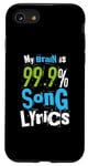 iPhone SE (2020) / 7 / 8 My Brain Is 99% Song Lyrics Funny Music Lover Graphic Case