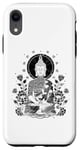 Coque pour iPhone XR Bouddha Floral Vintage Fleur Yoga Bouddhisme Yogi Bouddhiste