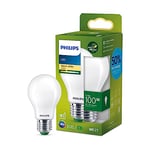 PHILIPS Ultra Efficient - Ultra Energy Saving Lights, LED Light Source, 100W, A60, E27, Warm White 2700 Kelvin, Frosted