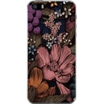 Apple iPhone SE (2016) Gennemsigtigt Telefoncover Tecknade blommor