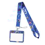 Lilo & Stitch Lanyard - Kontors- och skol-ID-korthållare Halsband Telefon C