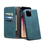Scratch Resistant Genuine Leather Case Receive Signal Well PU + TPU Horizontal Flip Leather Case With Holder and Card Slots, for IPhone 11 (Color : Green)