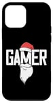Coque pour iPhone 12 mini Casquette Père Noël Gamer Barbe Gamer