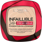 L'Oréal Paris Infallible 24H Fresh Wear Foundation in a Powder, Full-coverage,