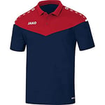 JAKO Champ 2.0 Polo Men's Polo - Navy/Chili Red, XXX-Large