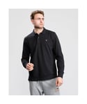 Gant Mens The Original Pique Polo Shirt - Black Cotton - Size Medium