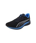 PUMA Unisex REDEEM PROFOAM Road Running Shoe, Black-Ultra Blue Silver, 4 UK