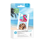 HP Sprocket 5,1 x 7,6 cm Papier photo autocollant premium Zink prédécoupé - 30 feuilles - Compatible avec les imprimantes photo HP Sprocket