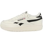 Reebok Women's Club C Double Revenge Sneakers, Chalk Core Black Chalk, 4.5 UK