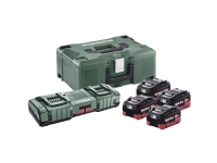 Metabo power supply set 4x LiHD battery pack 18 V 5.5 Ah Li-Ion battery + ASC 145 DUO double charger + metaBOX