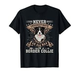 Never Underestimate An Old Man with Border Collie Dog T-Shirt