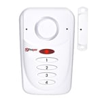 ProperAV Wireless Magnetic Window or Door Alarm, Home Security Burglar Alarm with Loud 110dB Siren