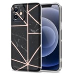 BOOM - Grid skal till iPhone 12 Mini - Svart Marmor Svart
