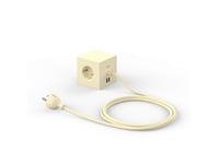 Avolt Stikdåser - Square 1 USB A &amp; Magnet 1,8m Ice Yellow Avolt