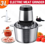 3L Electric Meat Grinder Mincer Mixer Home Blender Mini Food Chopper Processor