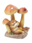 Creativ Polyresin Figur Mus & Svampar - 5,5 cm