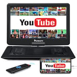 19" Full HD Portable DVD Player with 16" Large Screen HDMI AV in/Out USB Battery