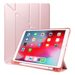 iPad 10.2 (2019) origami leather flip case - Rose Gold