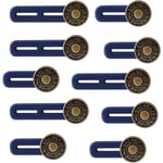 (Brons) 10-pack byxknäppsutvidgare, elastisk knappförlängare, justerbar midjeförlängare, avtagbar sömlös skjorta, klänning, byxor, gravidbyxor