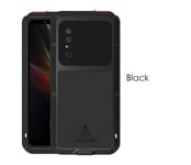 Fantasy Life Love Mei Powerful Case for Sony Xperia 1 II,Shockproof Waterproof Aluminum Metal Silicone Case(Black)
