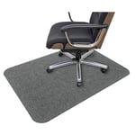 Ledph Chair Mat, Office Hard Wood Floor Protector, Carpet Under Desk Grey, 4mm Thick Nonslip Mats For Home, Polyester Floors Protection Rug, Indoor Antiheated Doormat, 120 * 90cm