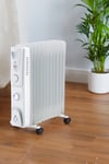 2500W 11 Fin Electric Oil Filled Radiator With Timer