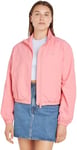 Tommy Jeans Women Jacket Windbreaker for Transition Weather, Pink (Tickled Pink), S
