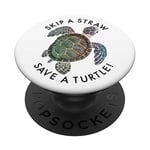 Turtle - Save the Ocean Save a Turtle Go green phone holder PopSockets PopGrip: Swappable Grip for Phones & Tablets
