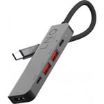 LINQ 5 in 1 PRO USB-C Multiport Hub, aluminiumgrå