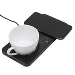 100‑240V US Plug 2 In 1 Phone Wireless Charger Drink Heating Warmer Magnetic BLW